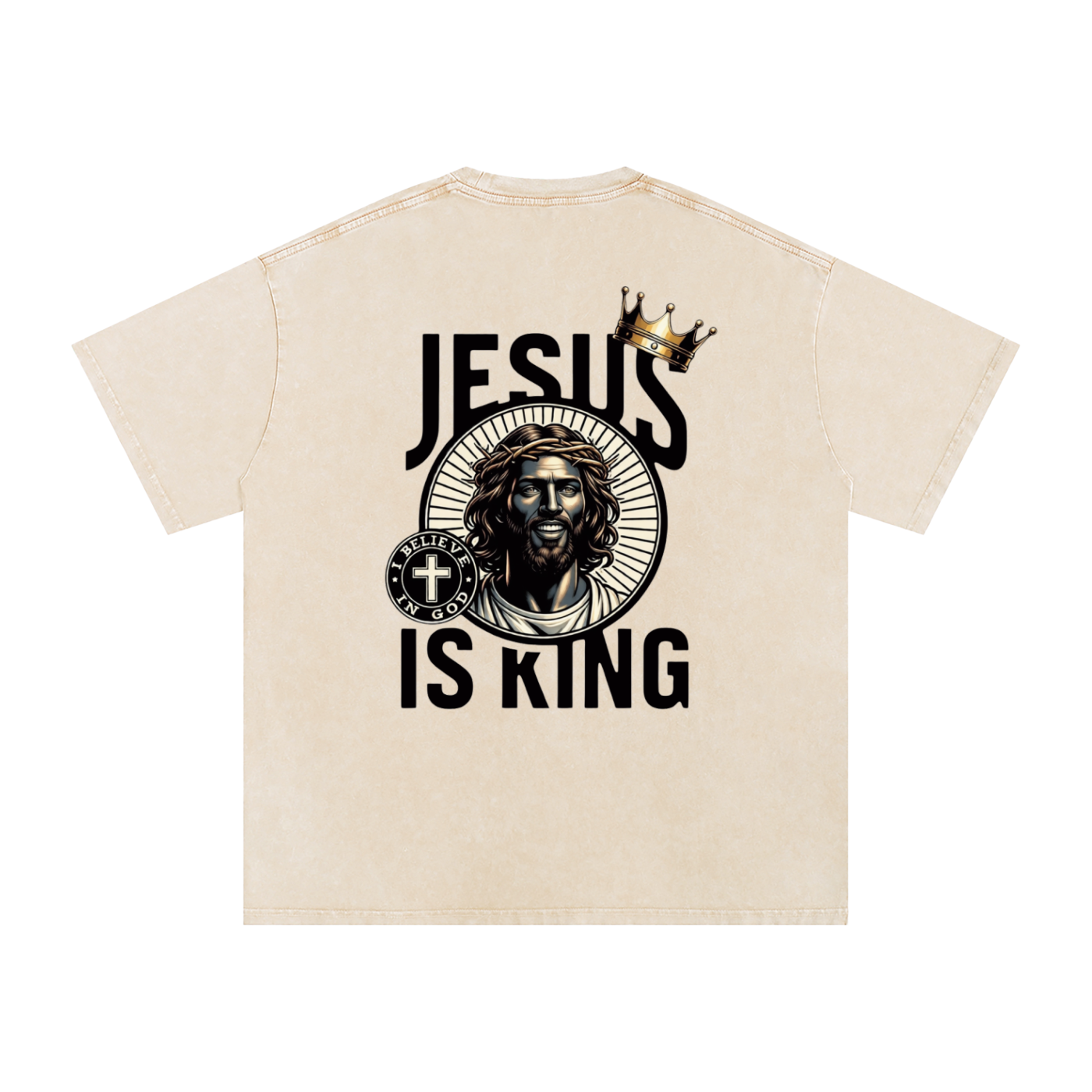 Snow Washed Oversized Cotton T-Shirt