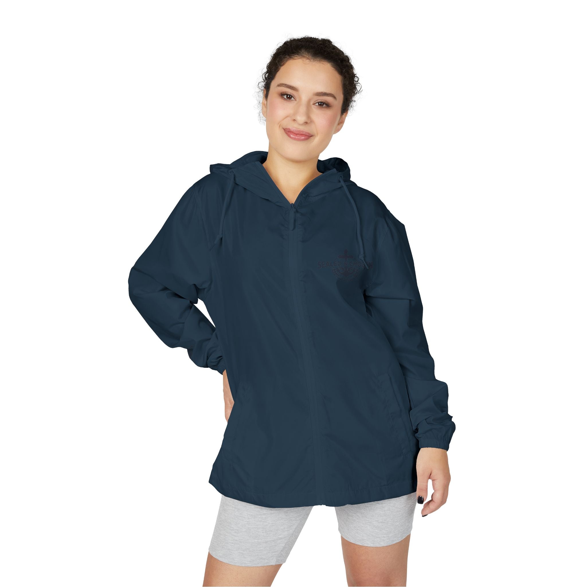 Windbreaker Jacket — White Camo ‘Salt & Siren’ Anchor Logo