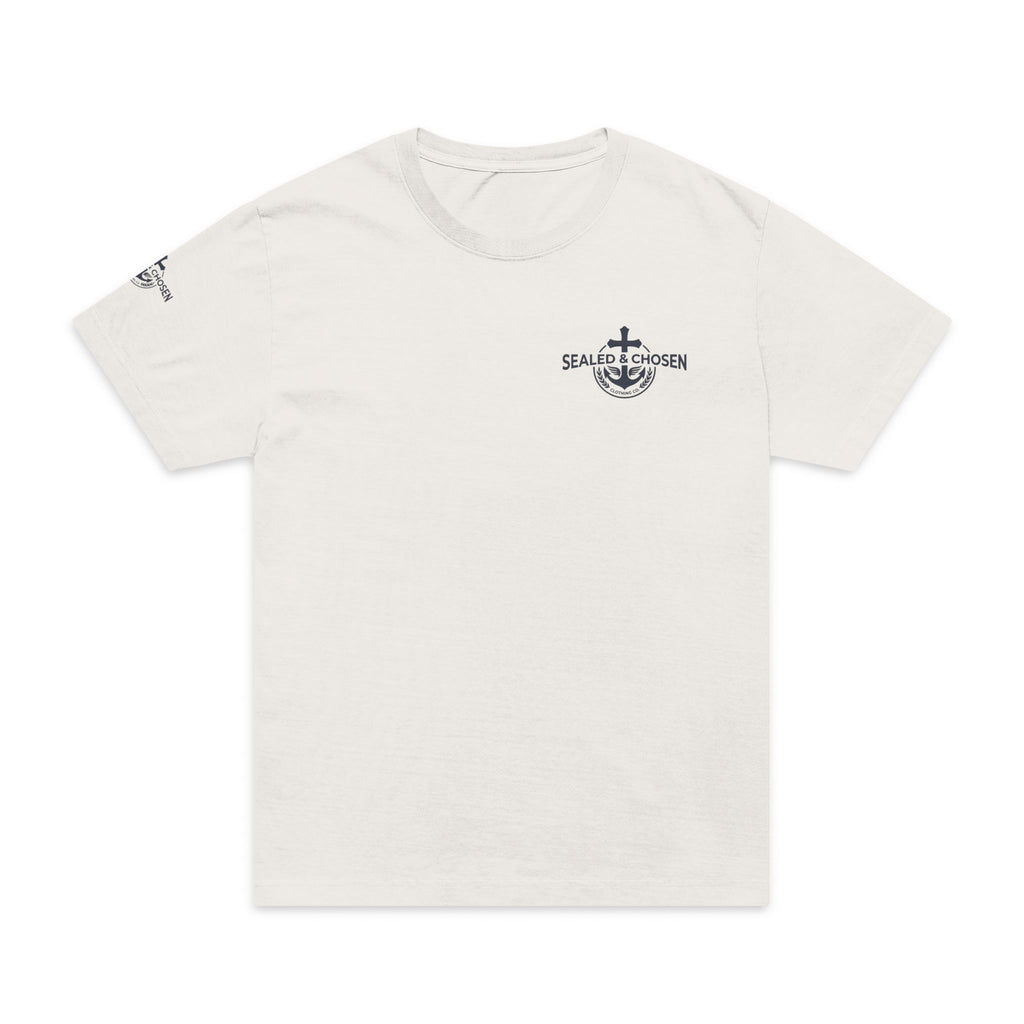Isaiah 54:17 Oversized Tee — Sealed & Chosen Faith Graphic Shirt