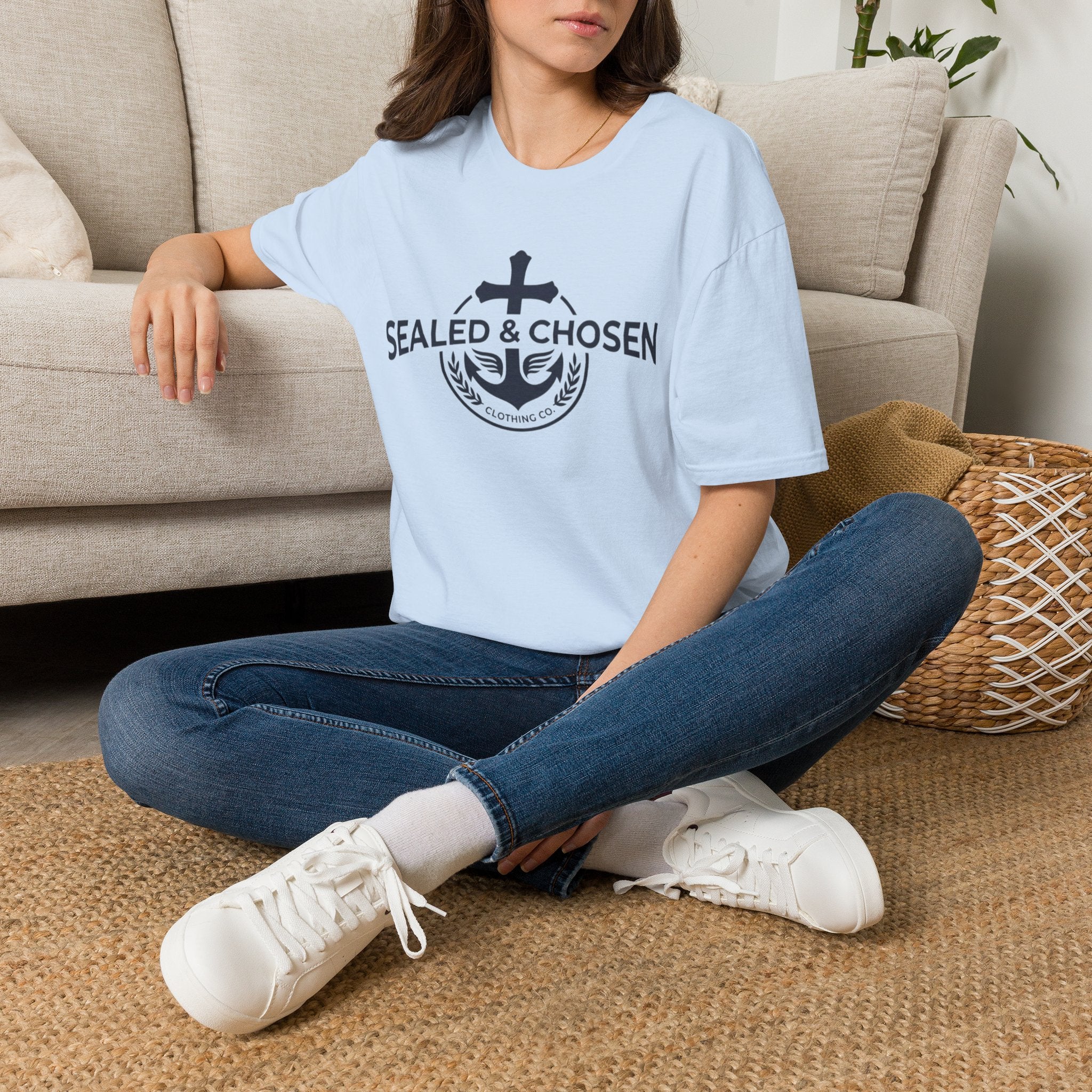 Sealed & Chosen Anchor T-Shirt — Christian Faith Logo Tee
