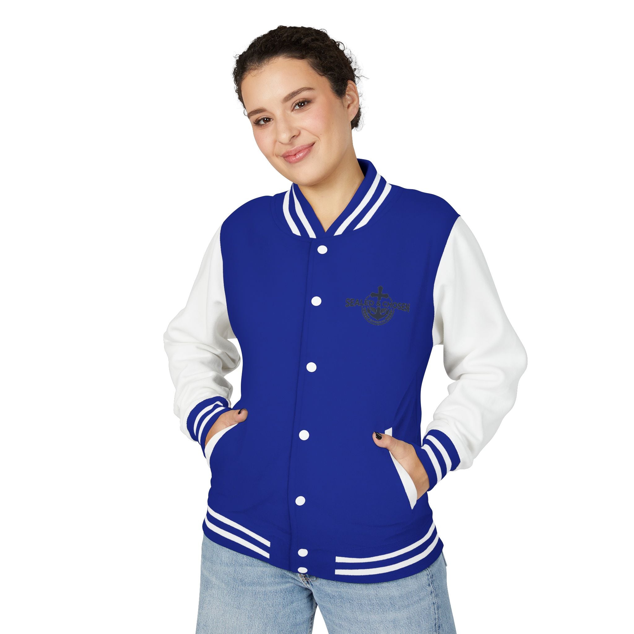 Isaiah 54:17 Varsity Letterman Jacket — Sealed & Chosen Faith Apparel