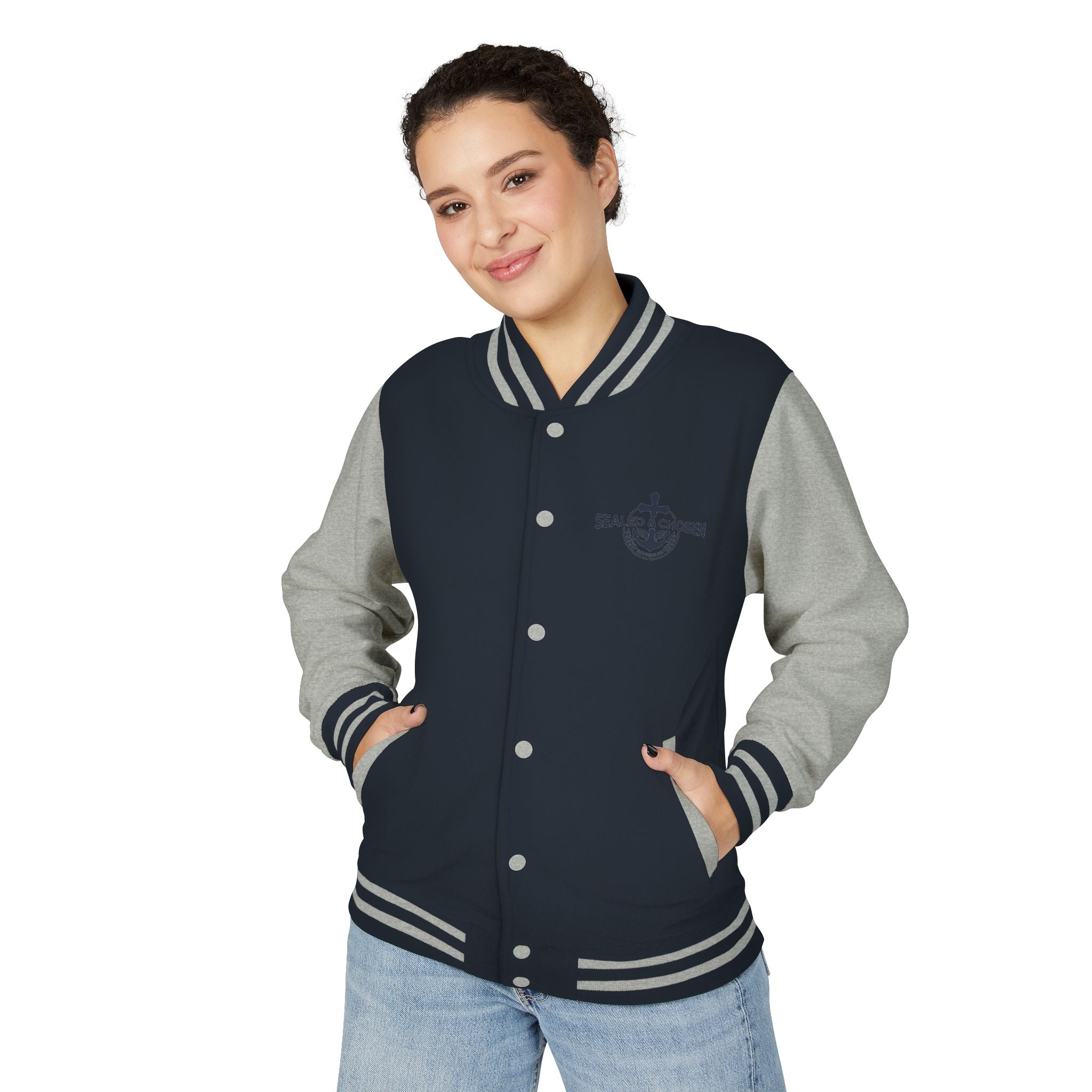 Isaiah 54:17 Varsity Letterman Jacket — Sealed & Chosen Faith Apparel