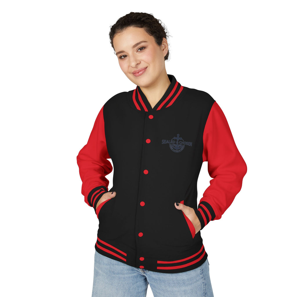 Isaiah 54:17 Varsity Letterman Jacket — Sealed & Chosen Faith Apparel
