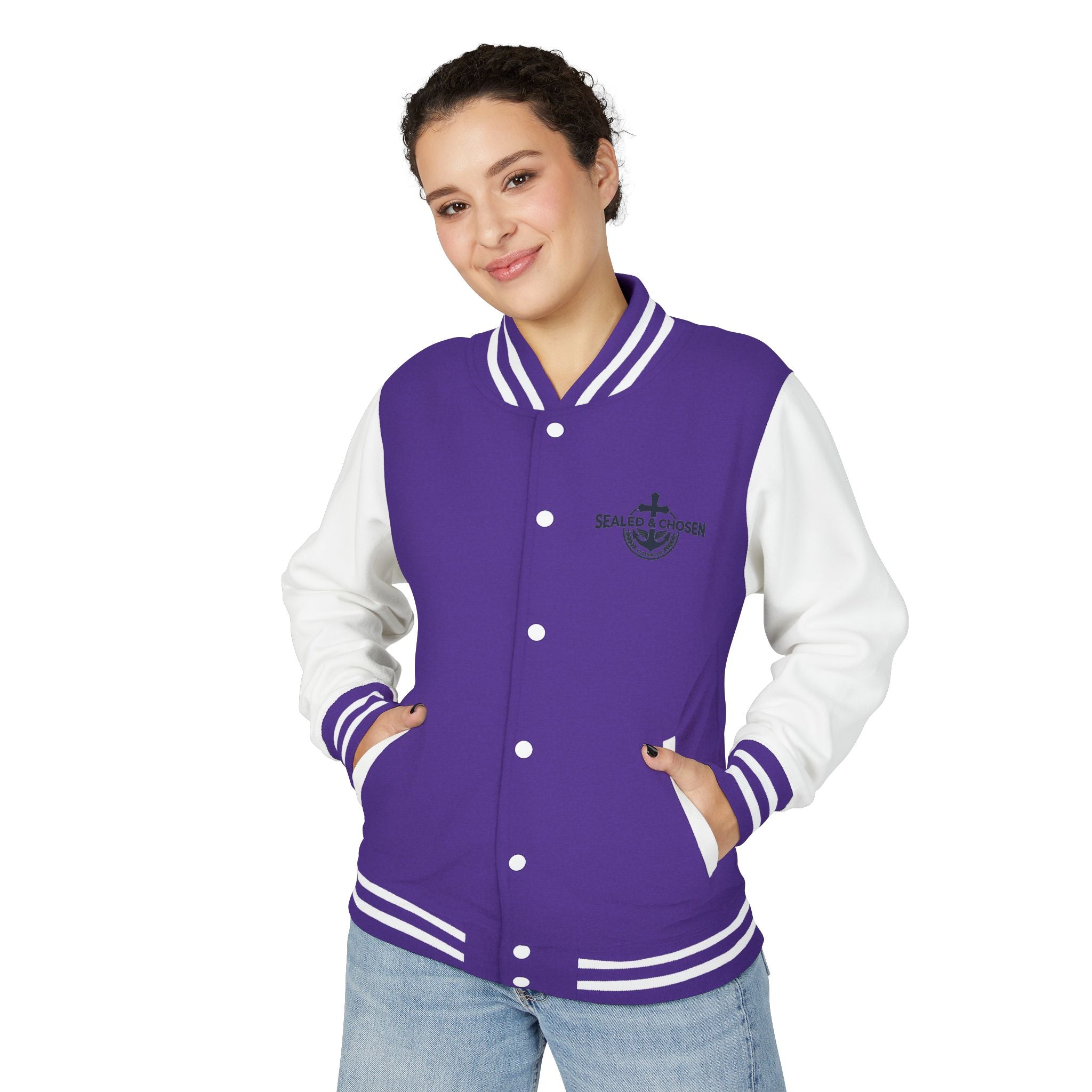 Isaiah 54:17 Varsity Letterman Jacket — Sealed & Chosen Faith Apparel