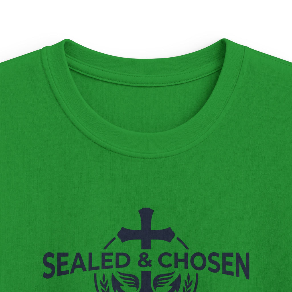 Kids Tee — "Sealed & Chosen" Christian Anchor Shirt (Isaiah 54:17)