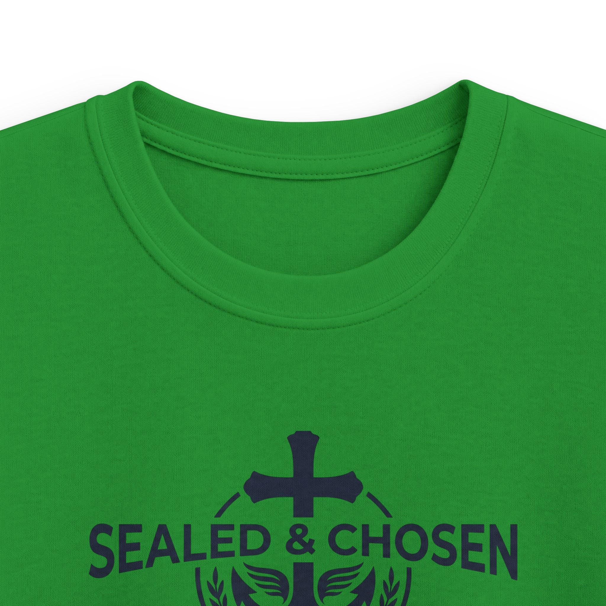 Kids Tee — "Sealed & Chosen" Christian Anchor Shirt (Isaiah 54:17)