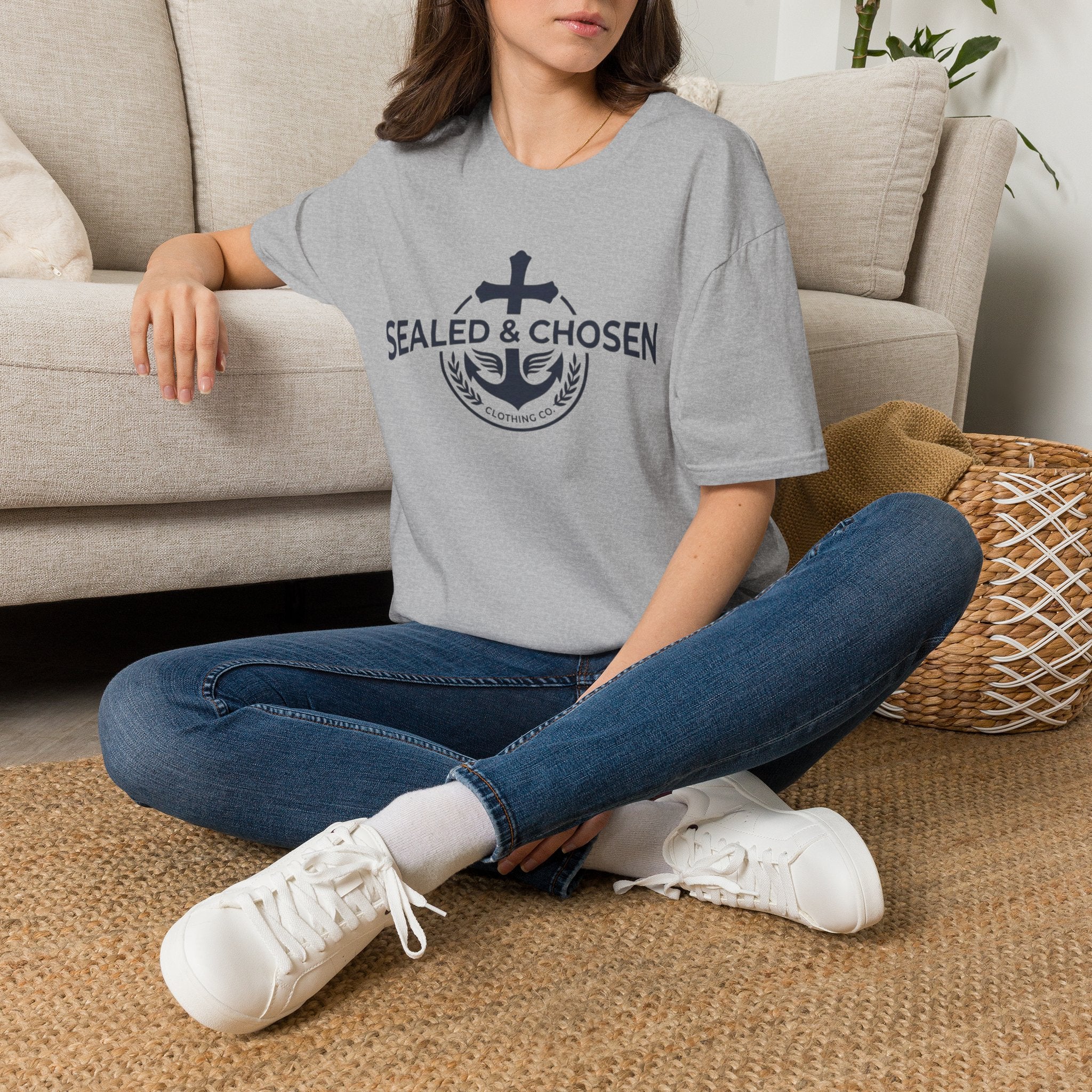 Sealed & Chosen Anchor T-Shirt — Christian Faith Logo Tee