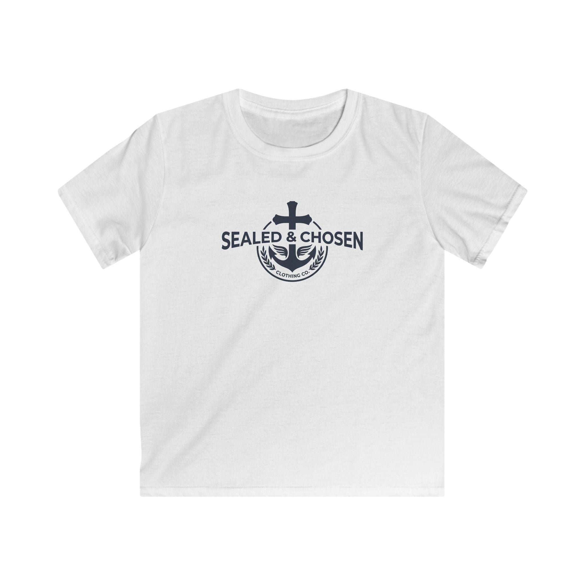 Kids Tee — "Sealed & Chosen" Christian Anchor Shirt (Isaiah 54:17)