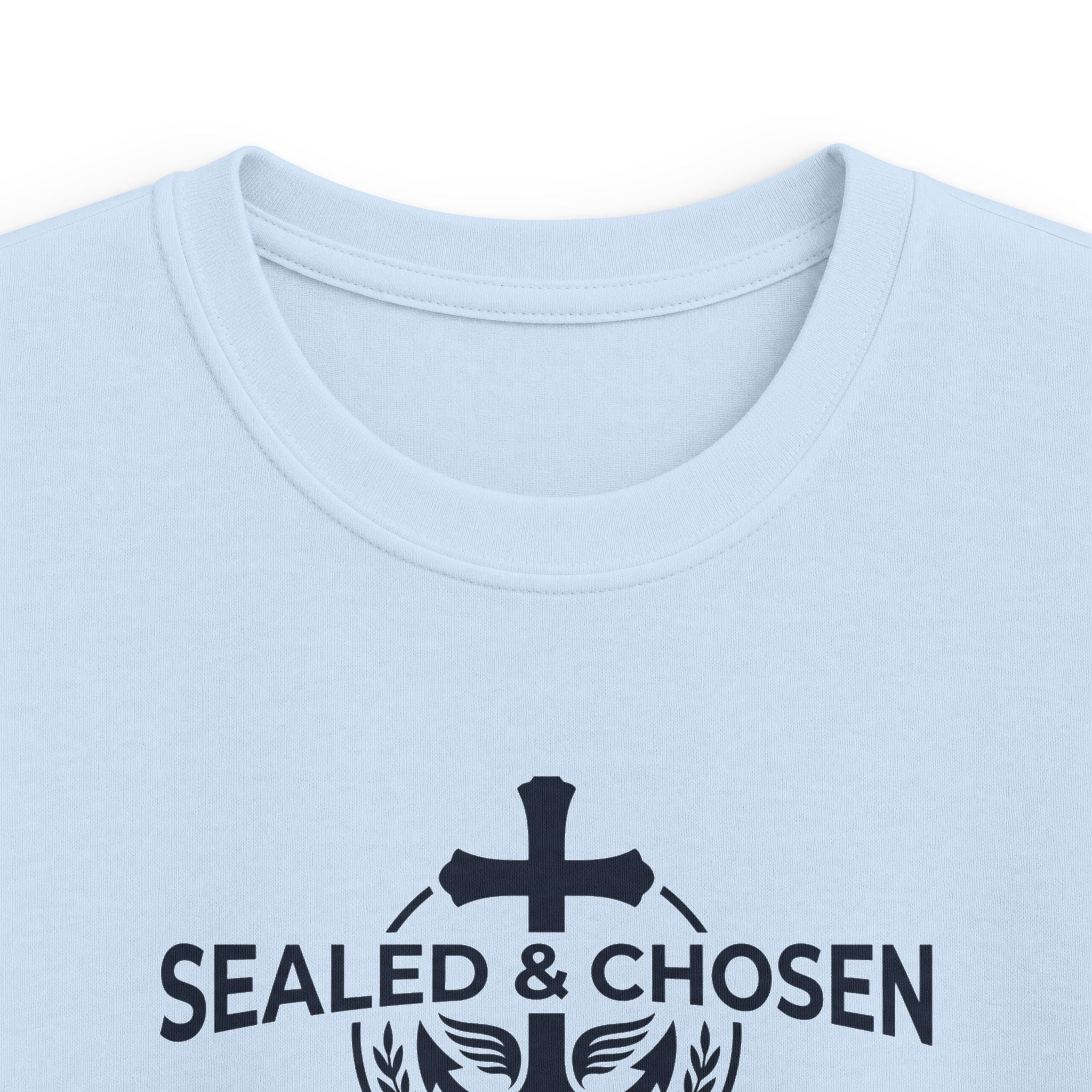 Kids Tee — "Sealed & Chosen" Christian Anchor Shirt (Isaiah 54:17)