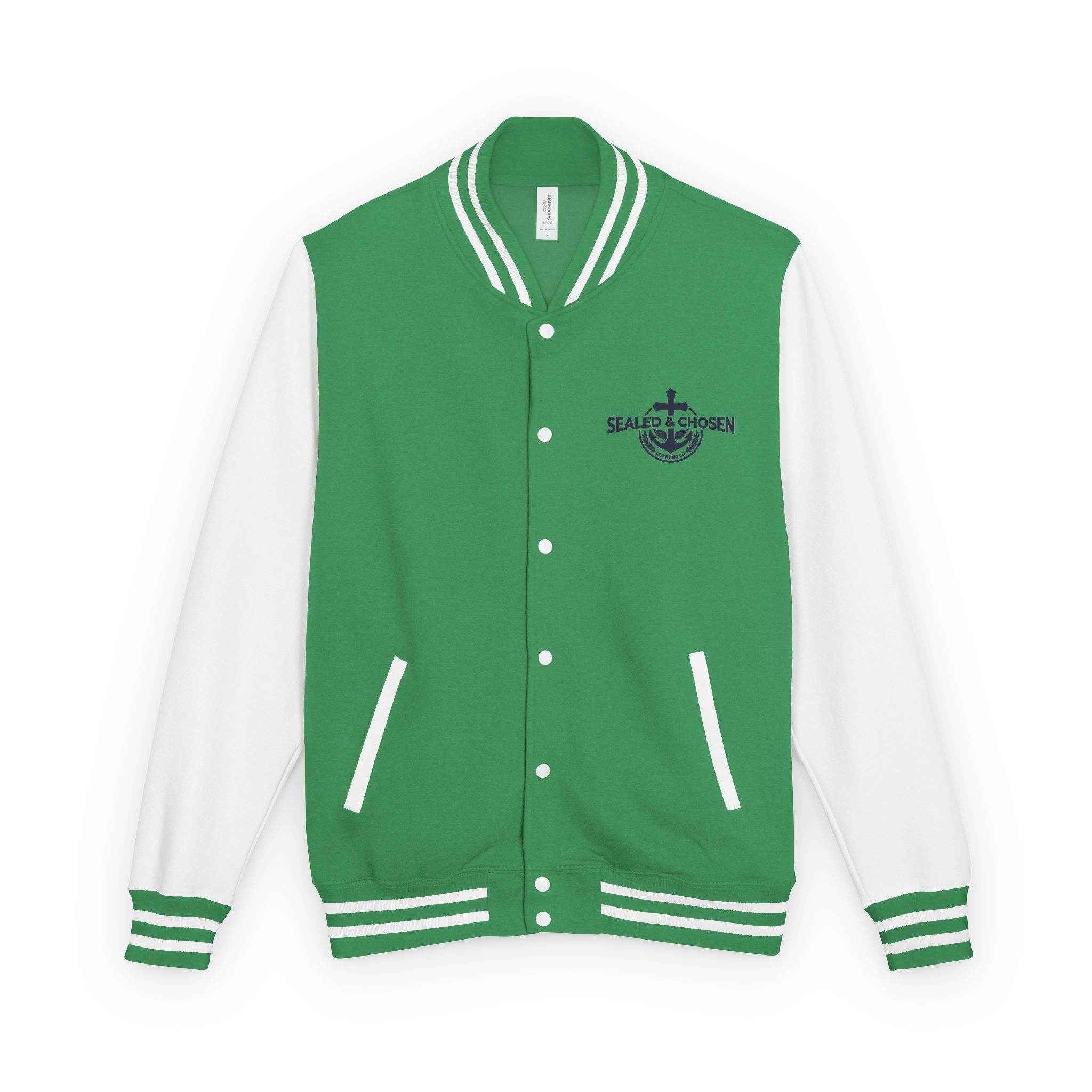 Isaiah 54:17 Varsity Letterman Jacket — Sealed & Chosen Faith Apparel