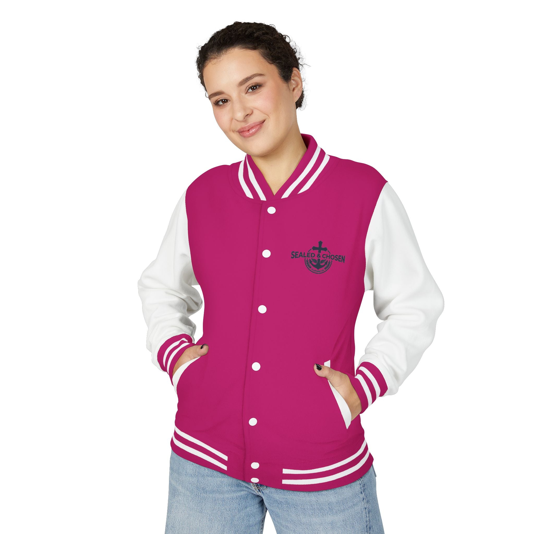 Isaiah 54:17 Varsity Letterman Jacket — Sealed & Chosen Faith Apparel