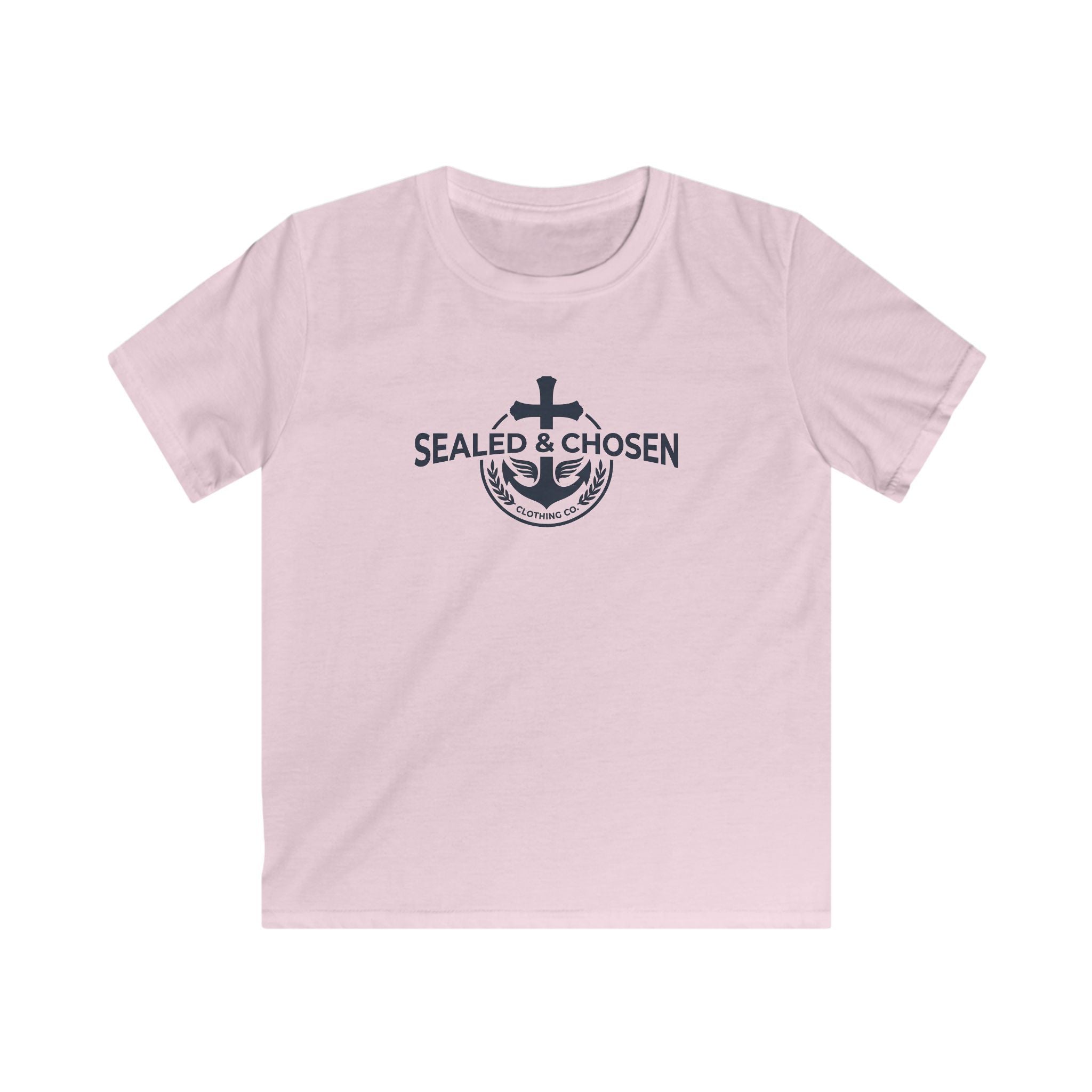 Kids Tee — "Sealed & Chosen" Christian Anchor Shirt (Isaiah 54:17)