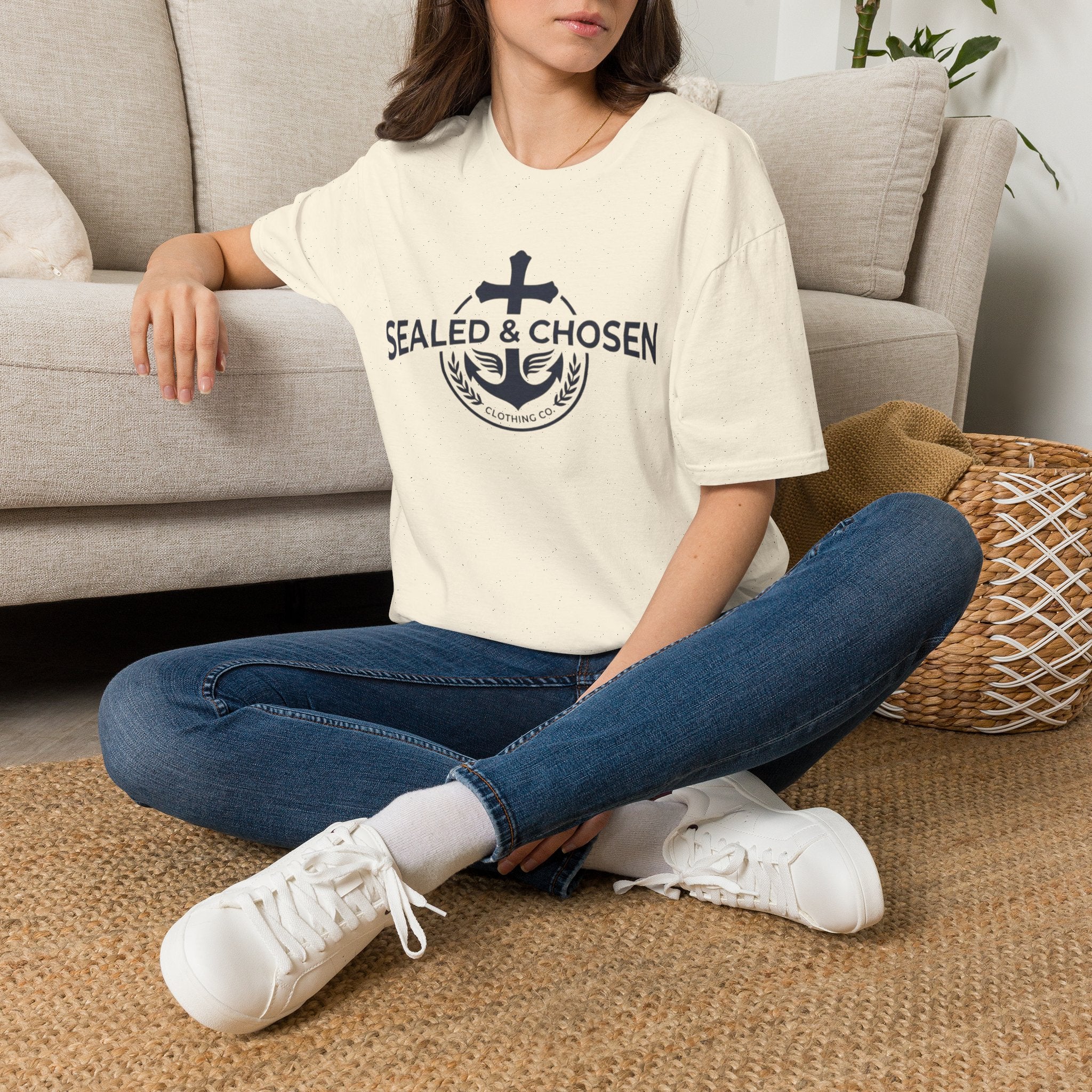 Sealed & Chosen Anchor T-Shirt — Christian Faith Logo Tee