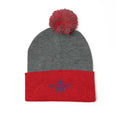 Embroidered Pom-Pom Knit Cap — 'SEALS CHOSEN' Anchor Logo