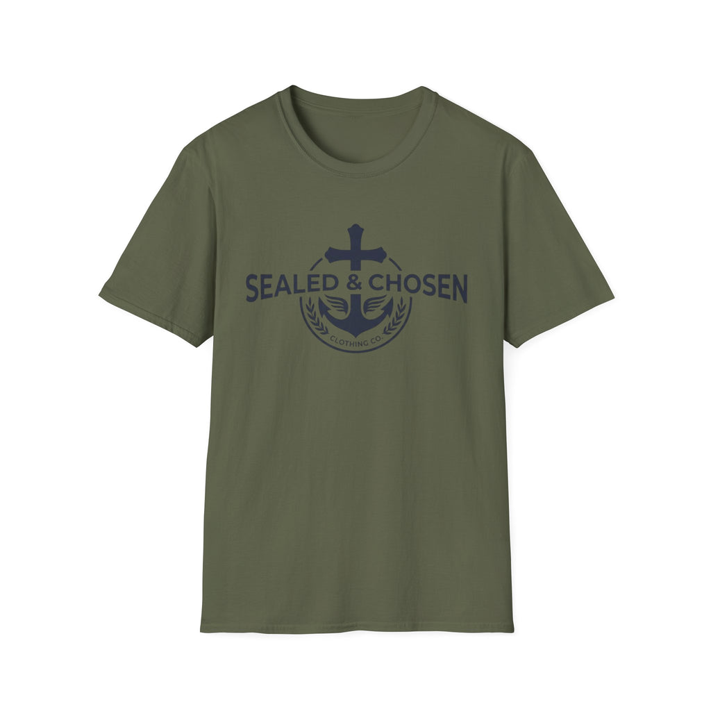 Sealed & Chosen Anchor T-Shirt — Christian Faith Logo Tee