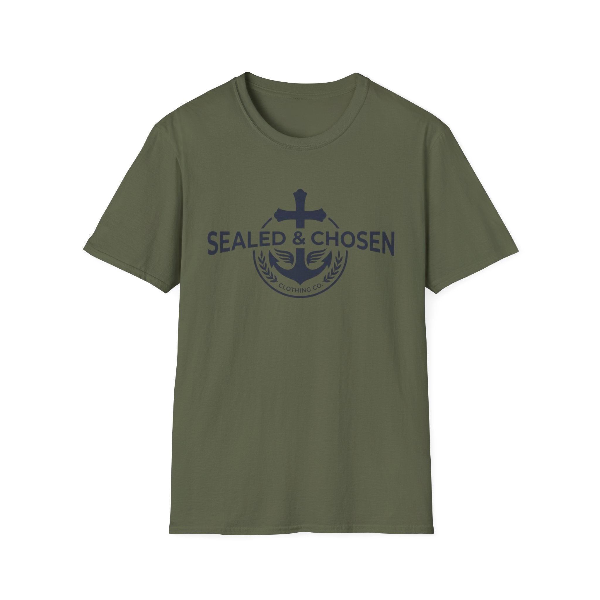 Sealed & Chosen Anchor T-Shirt — Christian Faith Logo Tee