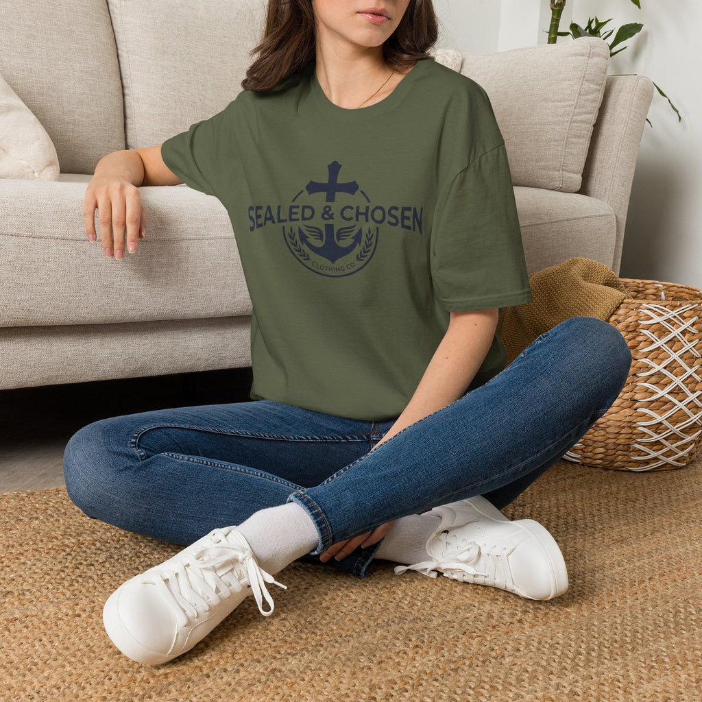 Sealed & Chosen Anchor T-Shirt — Christian Faith Logo Tee