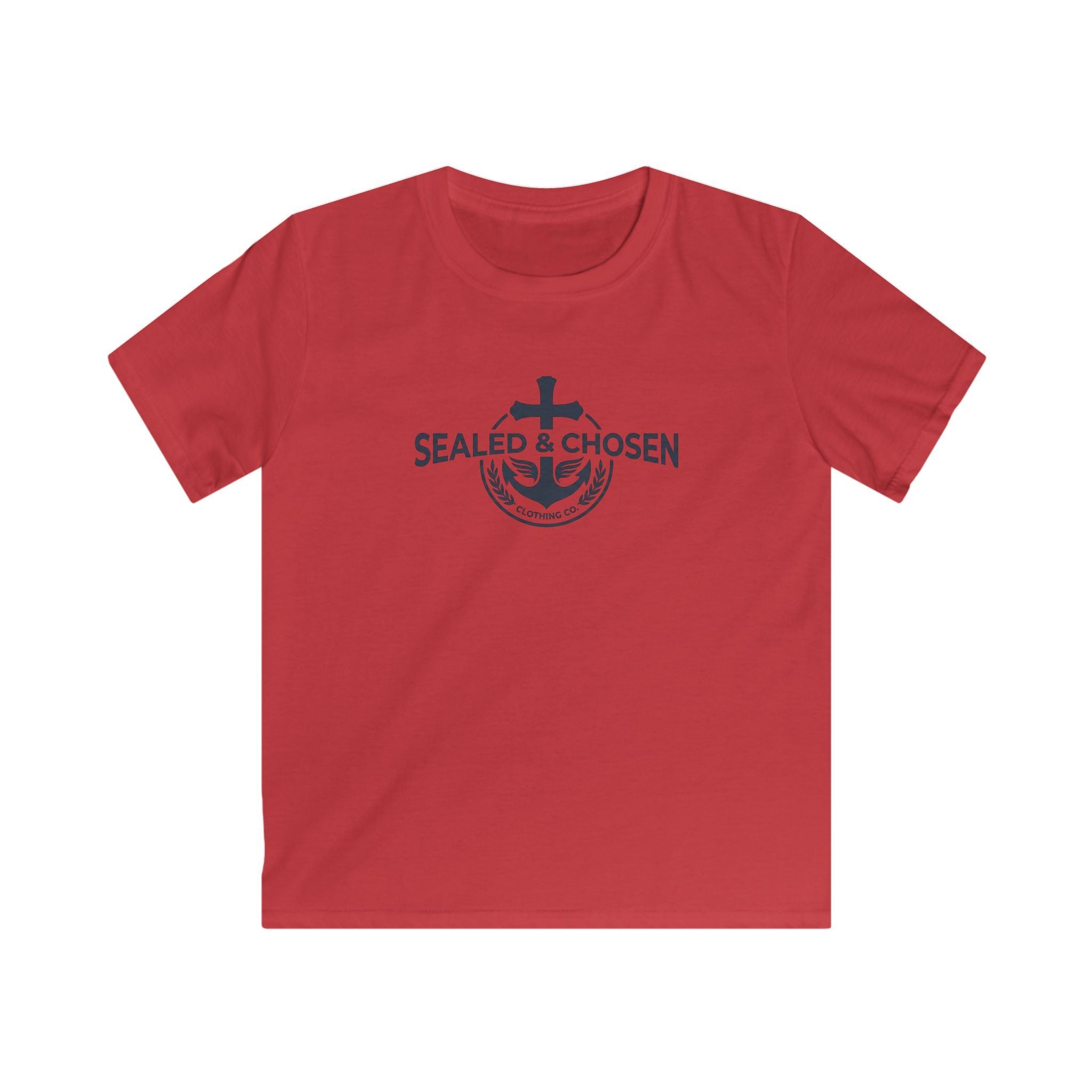 Kids Tee — "Sealed & Chosen" Christian Anchor Shirt (Isaiah 54:17)