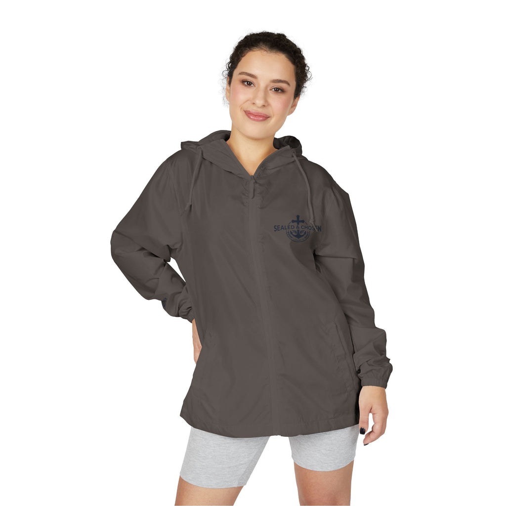 Windbreaker Jacket — White Camo ‘Salt & Siren’ Anchor Logo