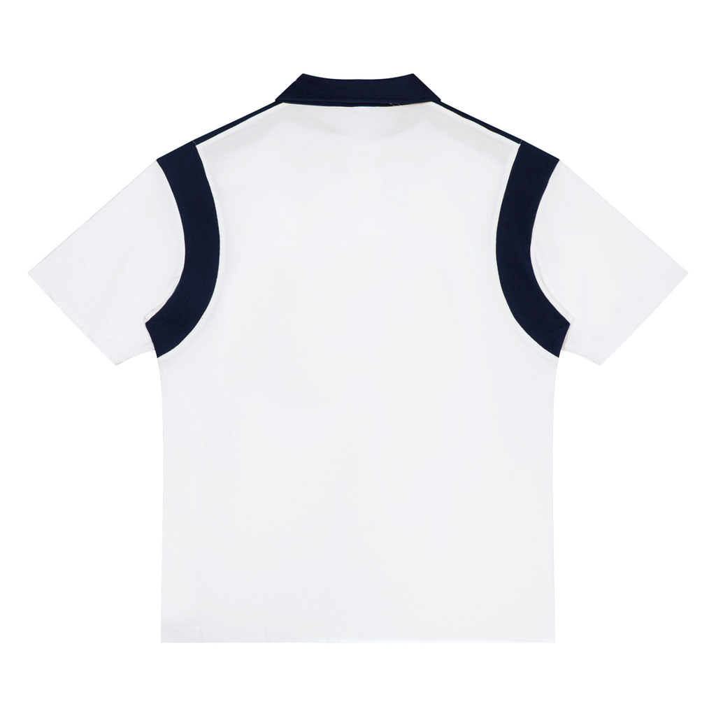 Unisex Color Block Quarter Zip Polo Shirt