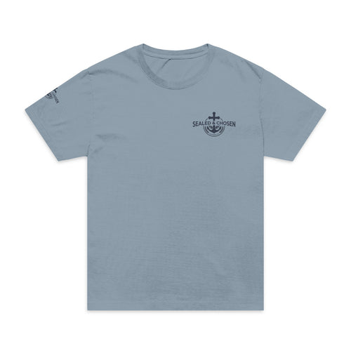 Isaiah 54:17 Oversized Tee — Sealed & Chosen Faith Graphic Shirt