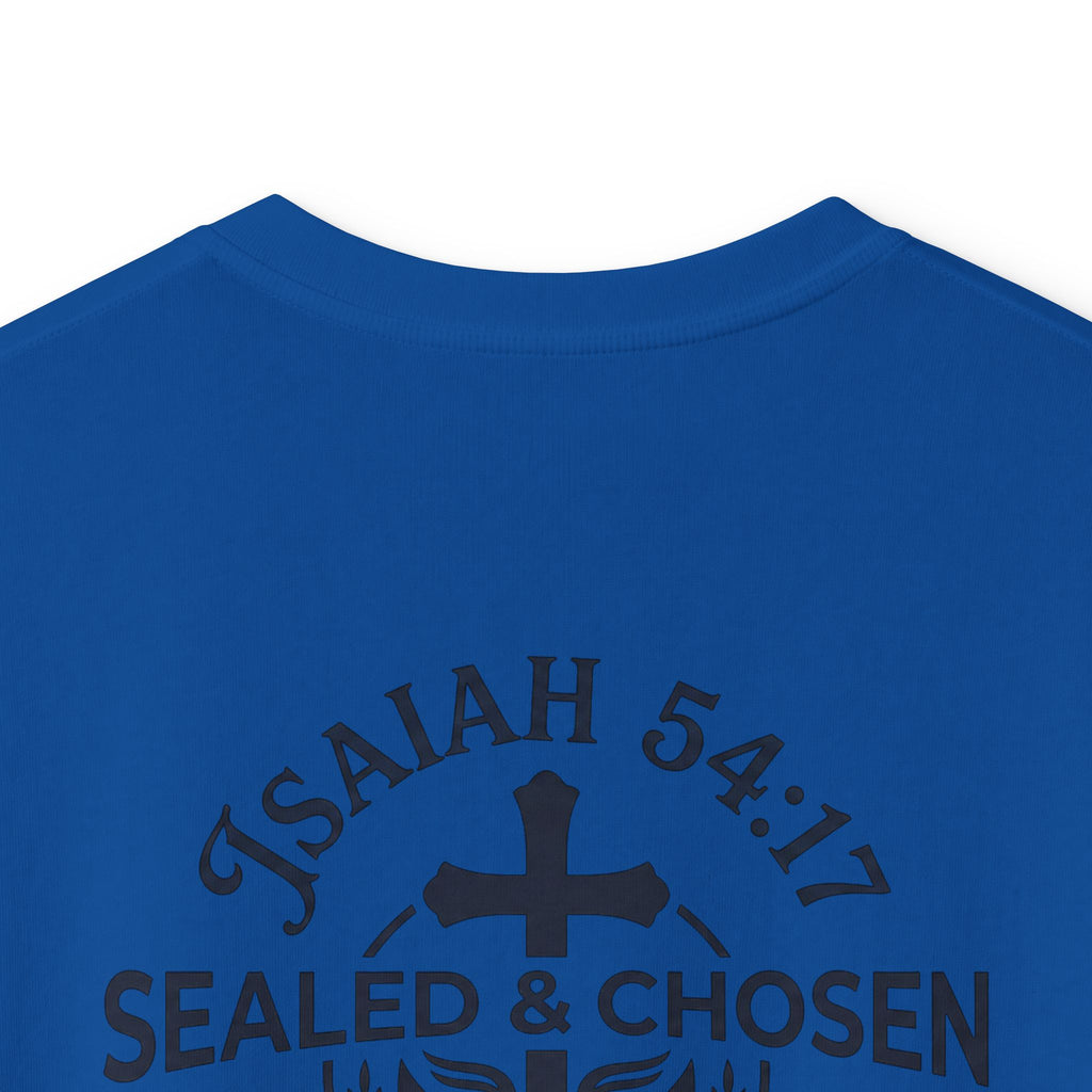 Kids Tee — "Sealed & Chosen" Christian Anchor Shirt (Isaiah 54:17)