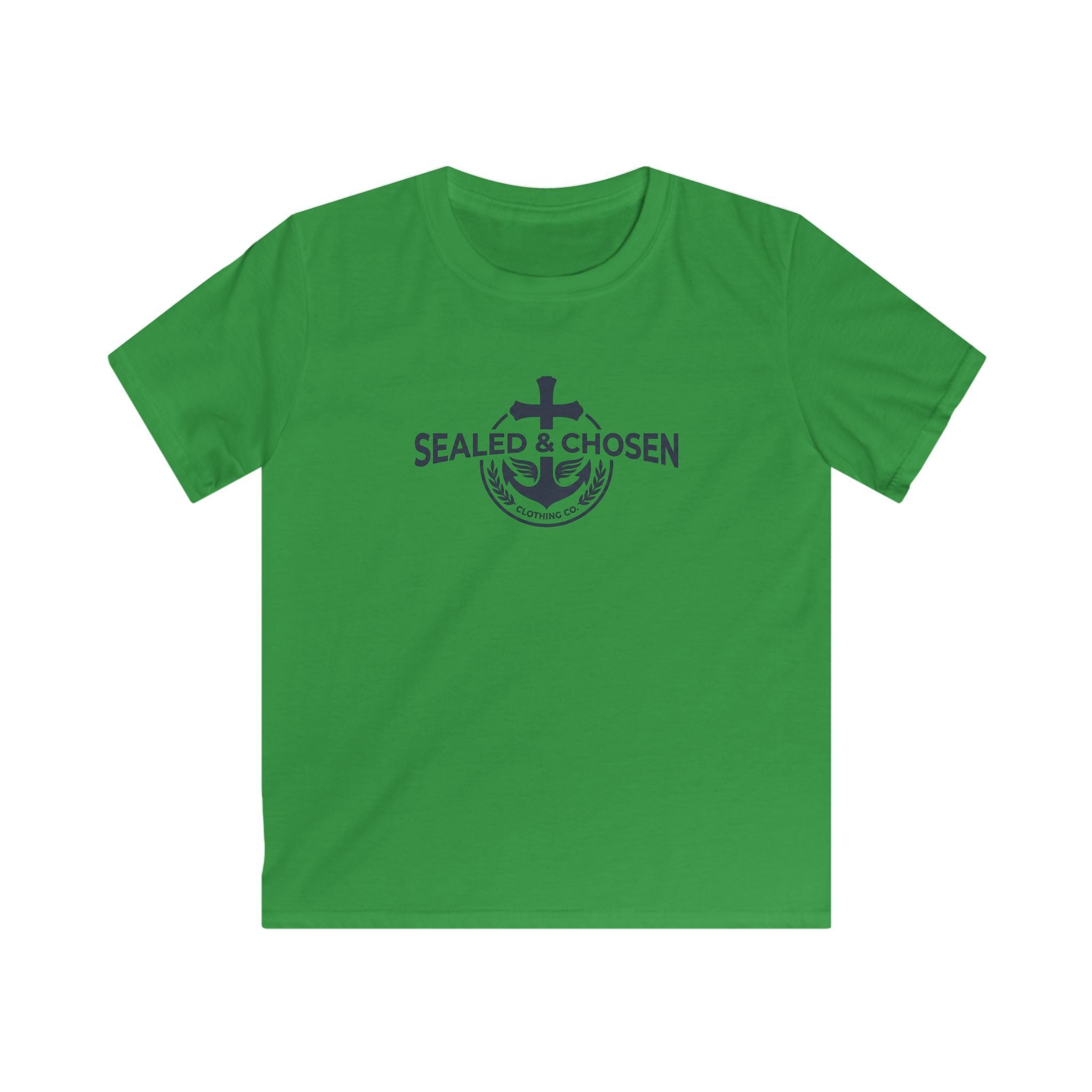 Kids Tee — "Sealed & Chosen" Christian Anchor Shirt (Isaiah 54:17)