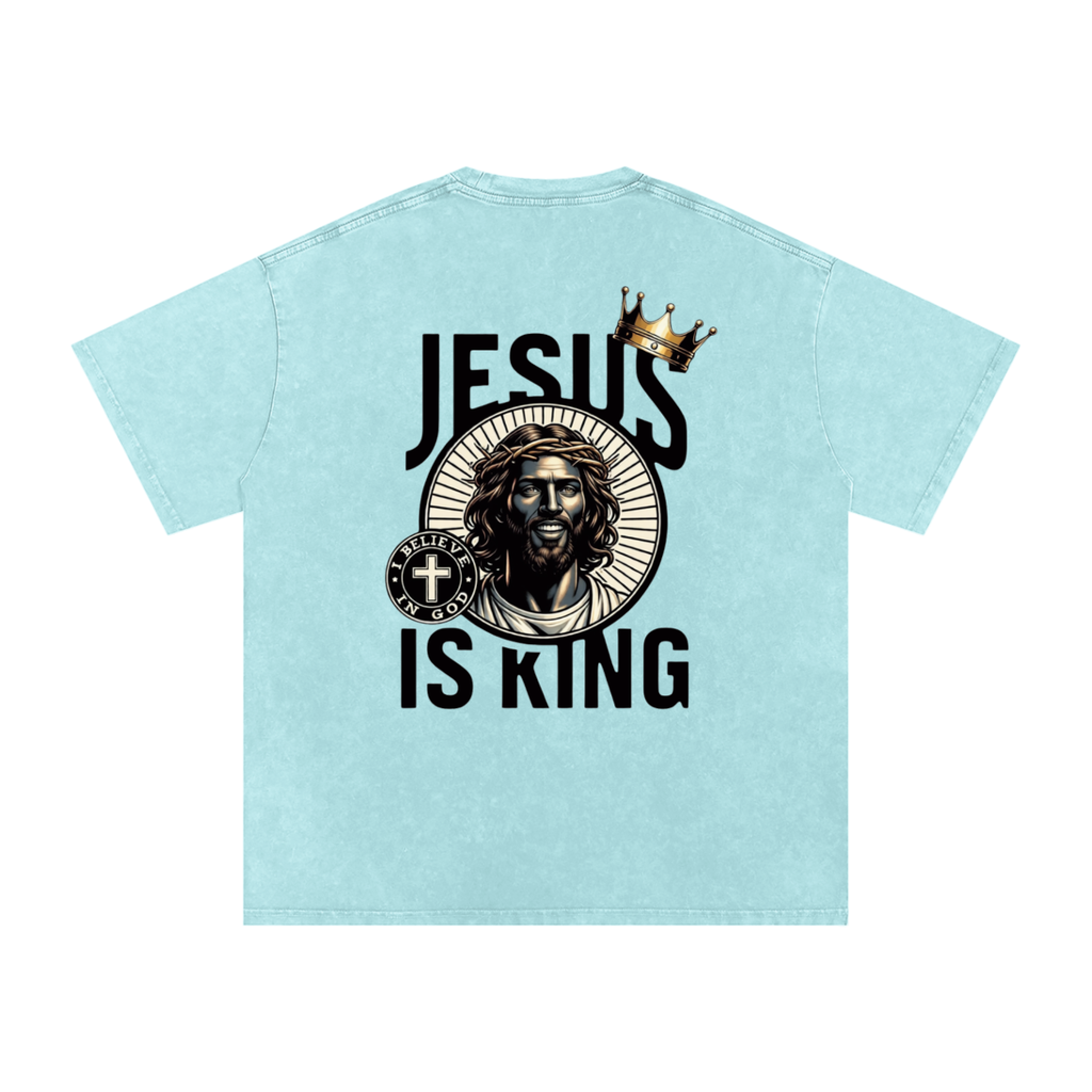 Snow Washed Oversized Cotton T-Shirt