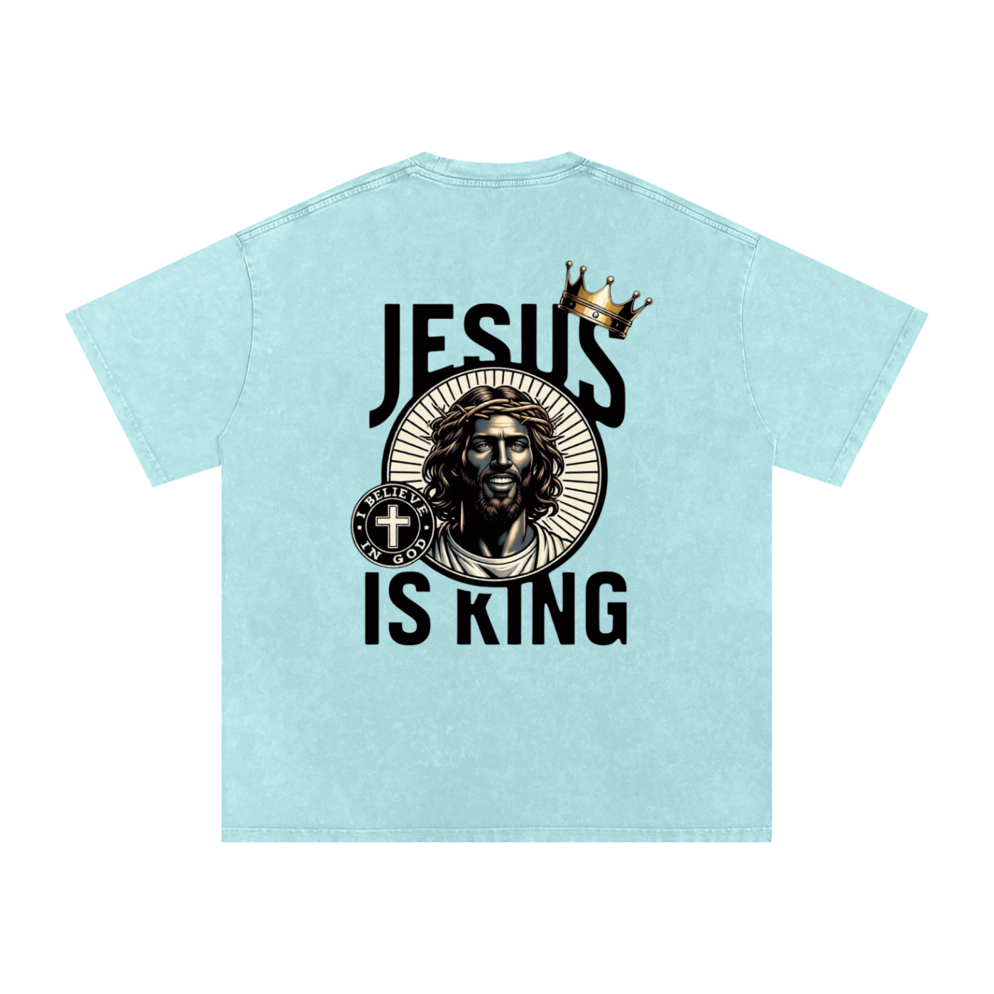 Snow Washed Oversized Cotton T-Shirt