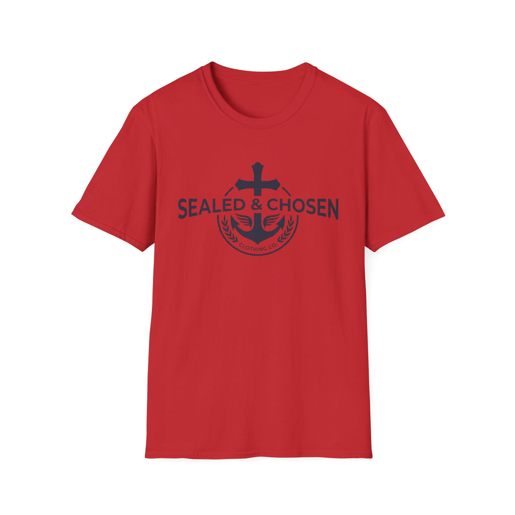 Sealed & Chosen Anchor T-Shirt — Christian Faith Logo Tee