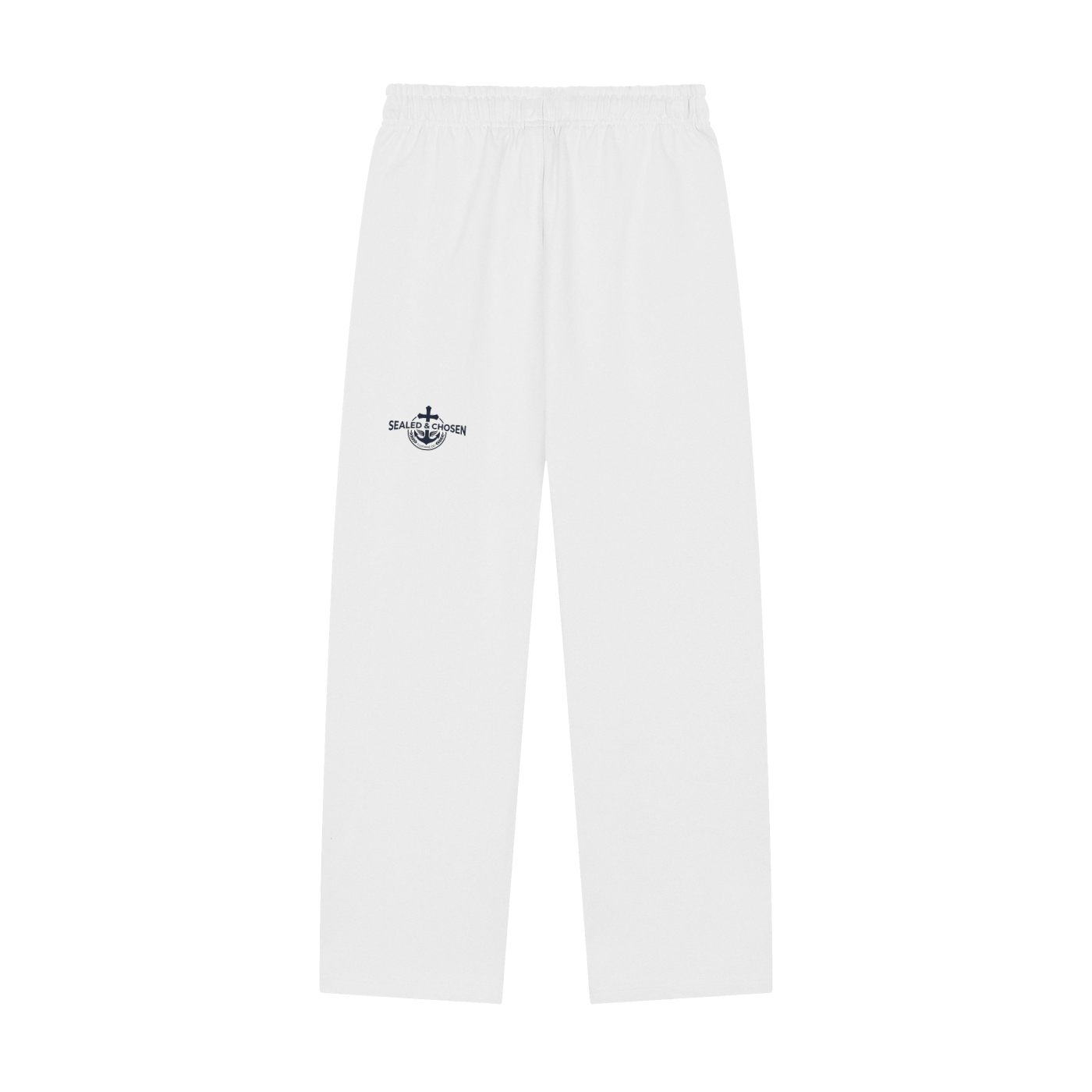 Solid Color Straight-Leg Sweatpants