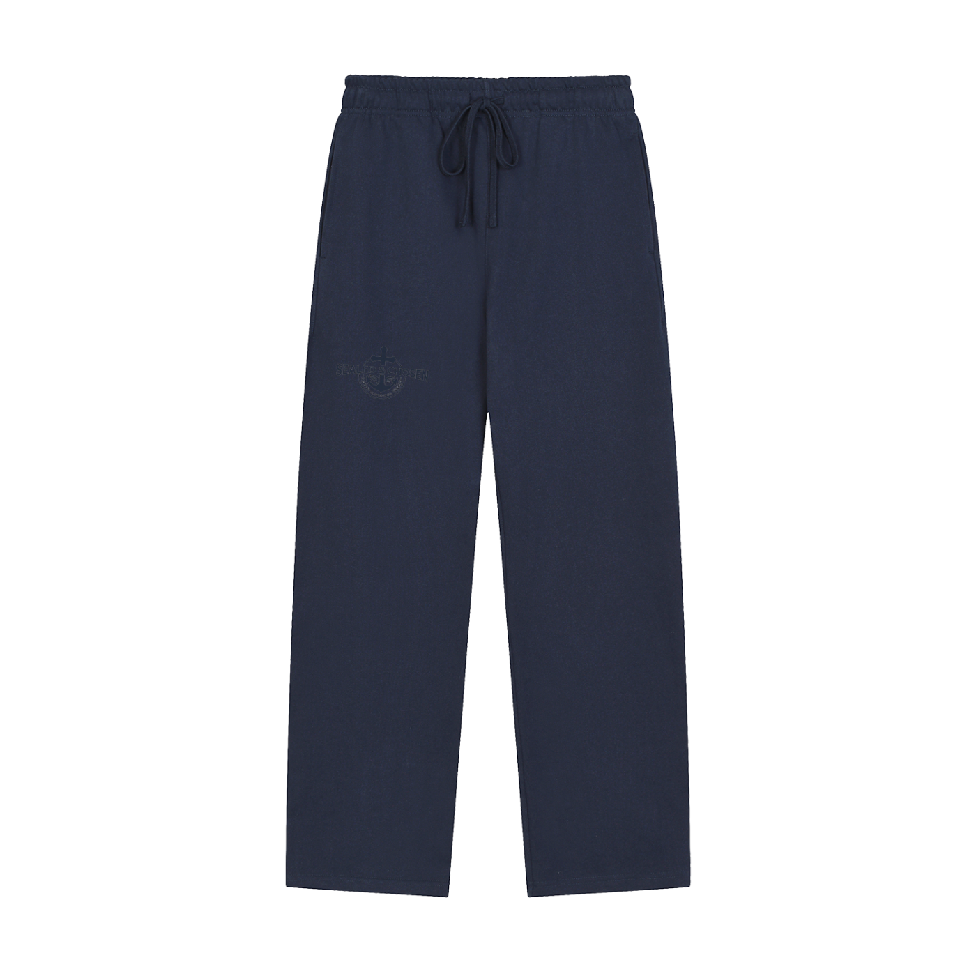 Solid Color Straight-Leg Sweatpants
