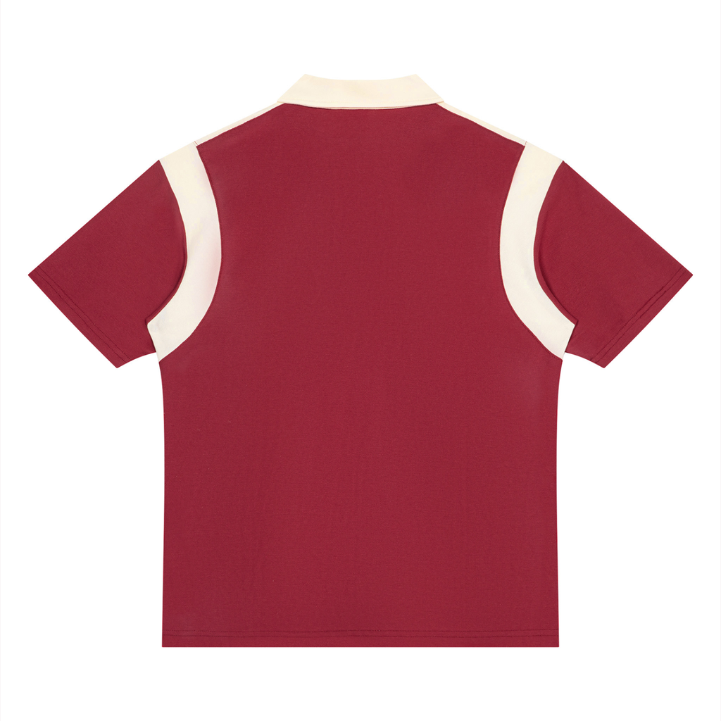 Unisex Color Block Quarter Zip Polo Shirt
