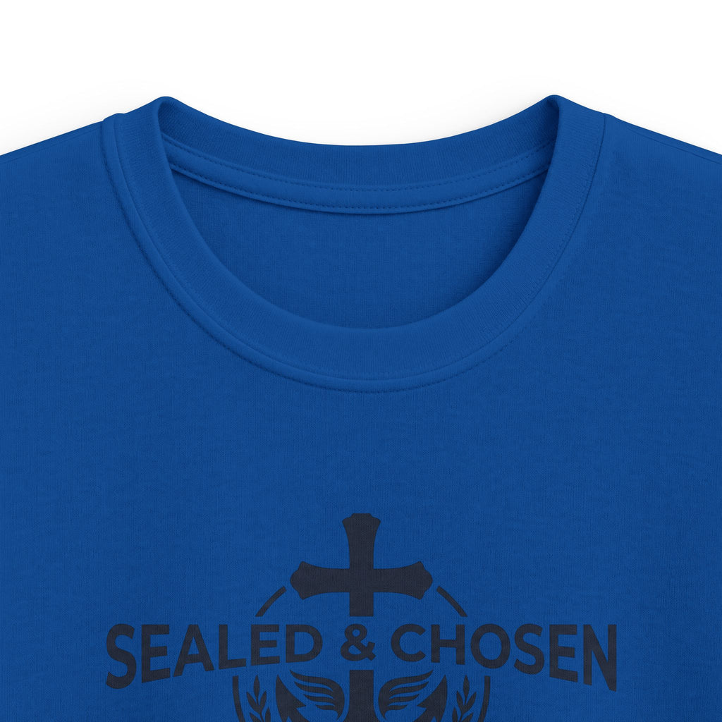 Kids Tee — "Sealed & Chosen" Christian Anchor Shirt (Isaiah 54:17)
