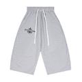 Unisex Plaid Loose Capri Shorts