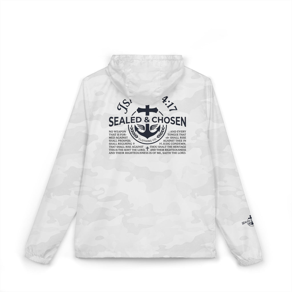 Windbreaker Jacket — White Camo ‘Salt & Siren’ Anchor Logo