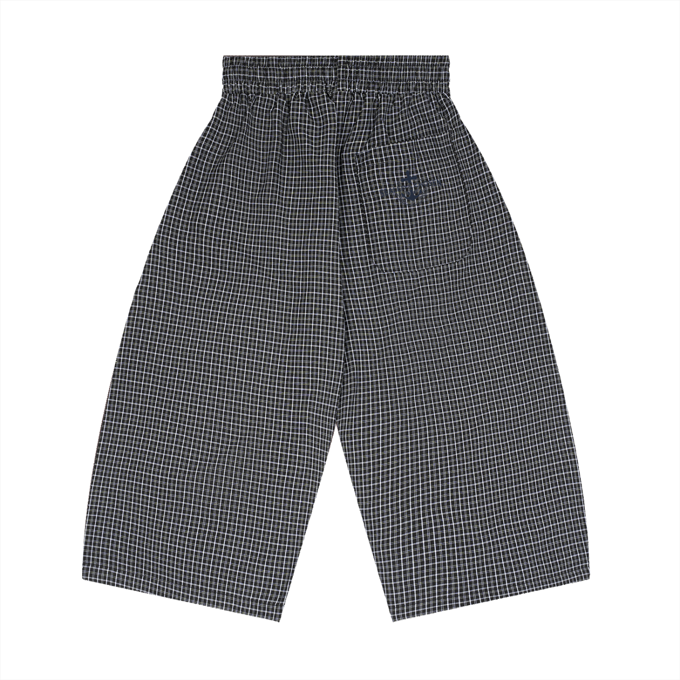 Unisex Plaid Loose Capri Shorts