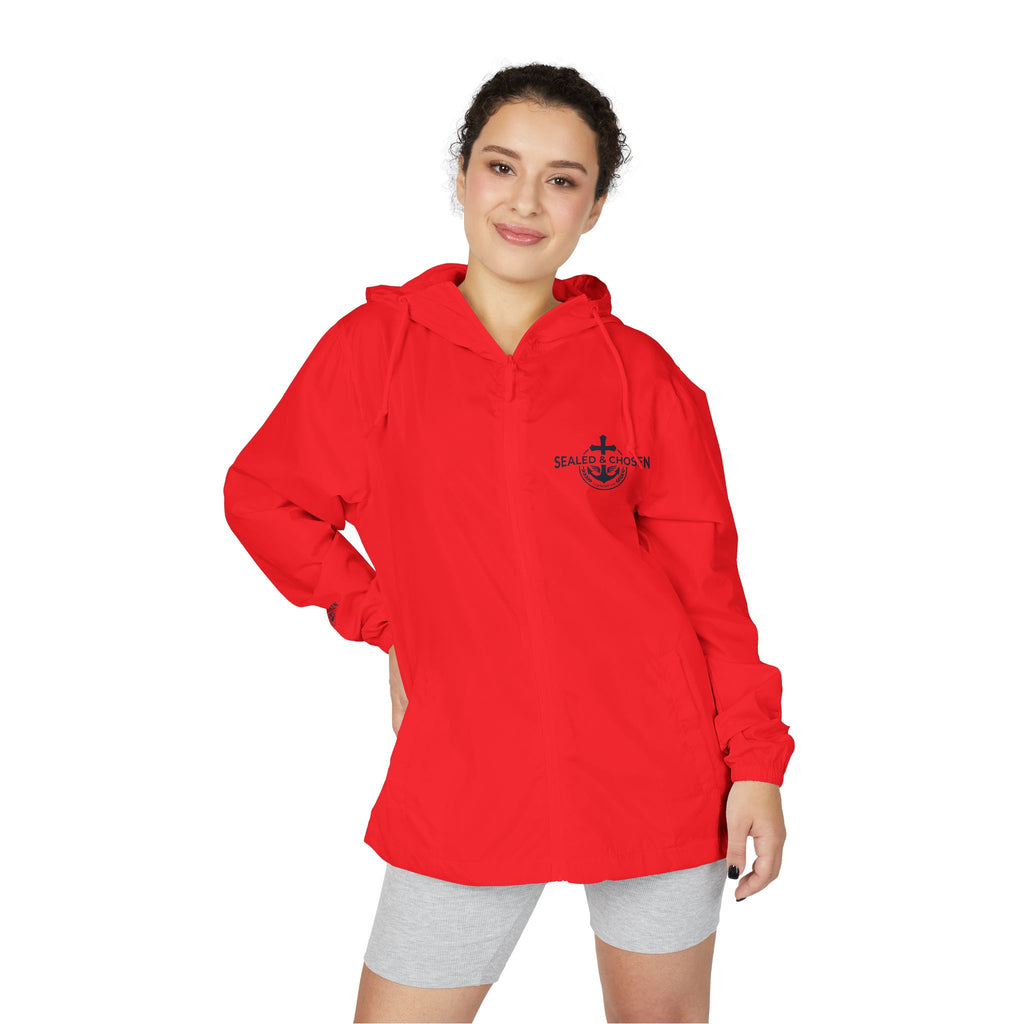 Windbreaker Jacket — White Camo ‘Salt & Siren’ Anchor Logo