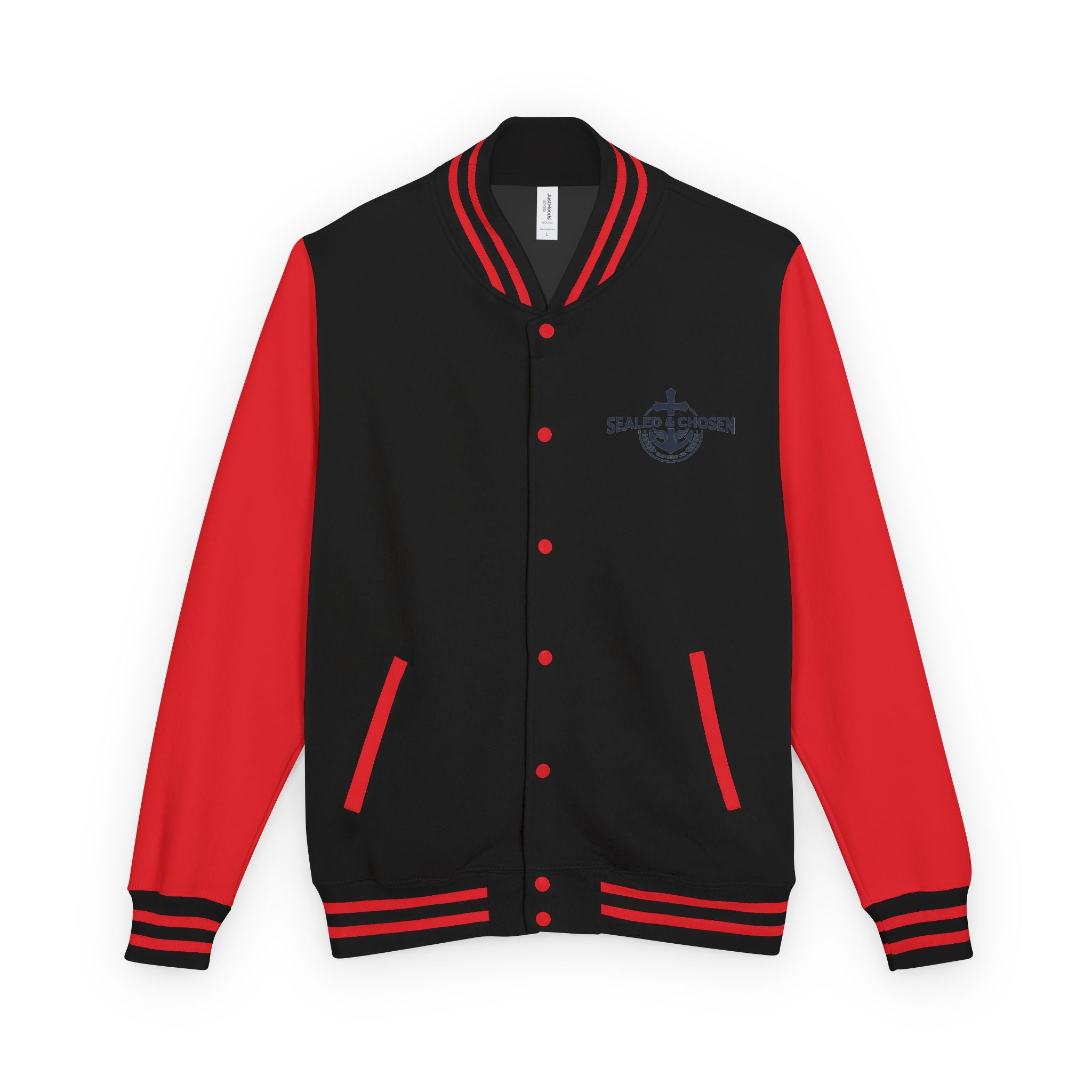 Isaiah 54:17 Varsity Letterman Jacket — Sealed & Chosen Faith Apparel