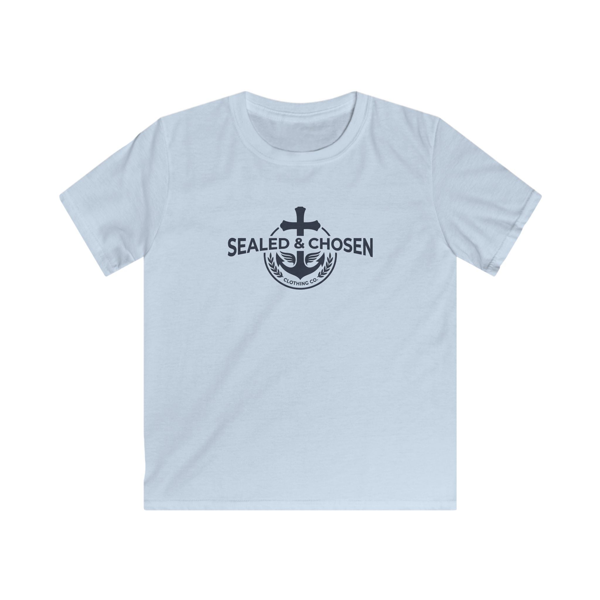 Kids Tee — "Sealed & Chosen" Christian Anchor Shirt (Isaiah 54:17)