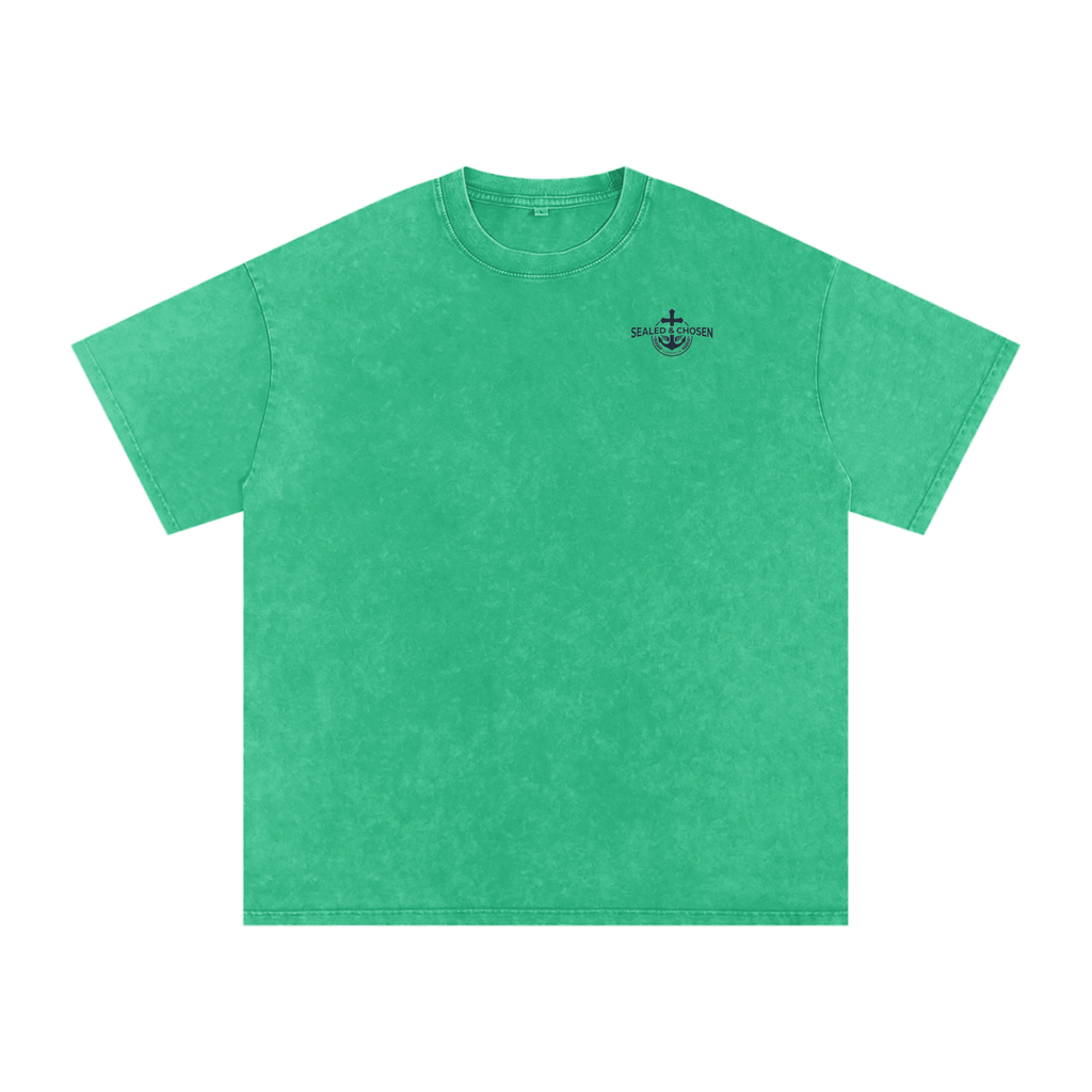 Snow Washed Oversized Cotton T-Shirt