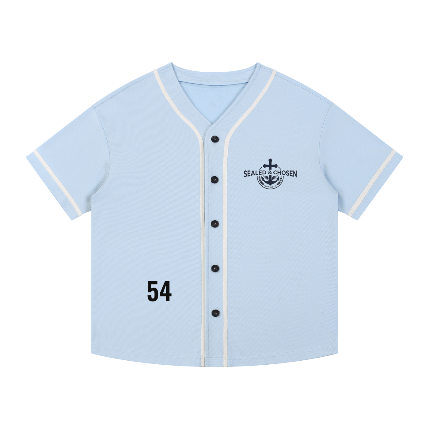 Contrast Piped Button-Up Jersey