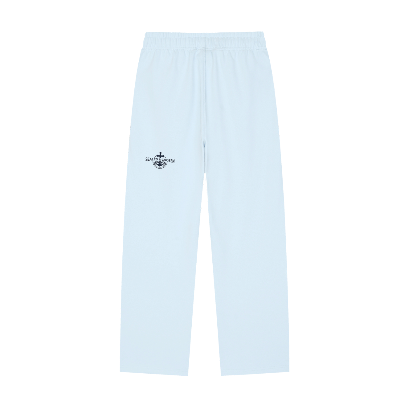 Solid Color Straight-Leg Sweatpants