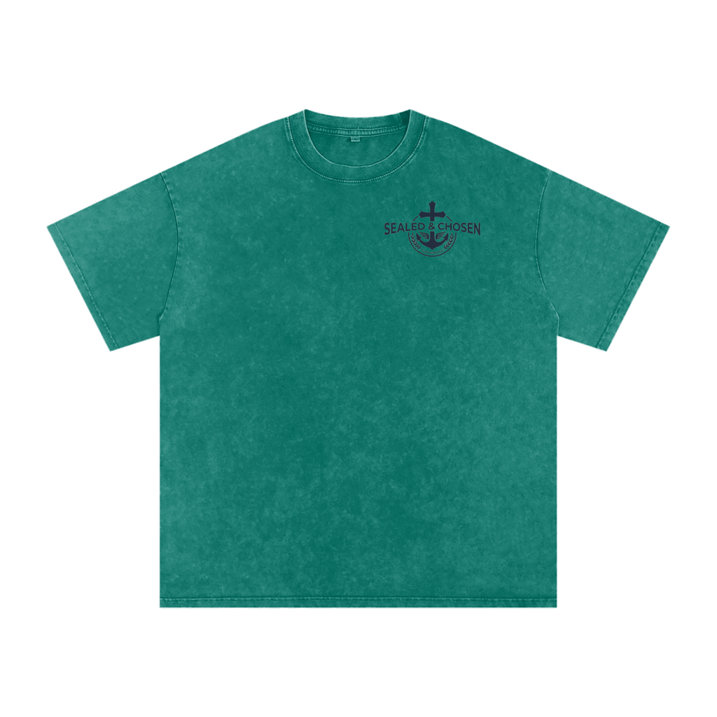 Snow Washed Oversized Cotton T-Shirt