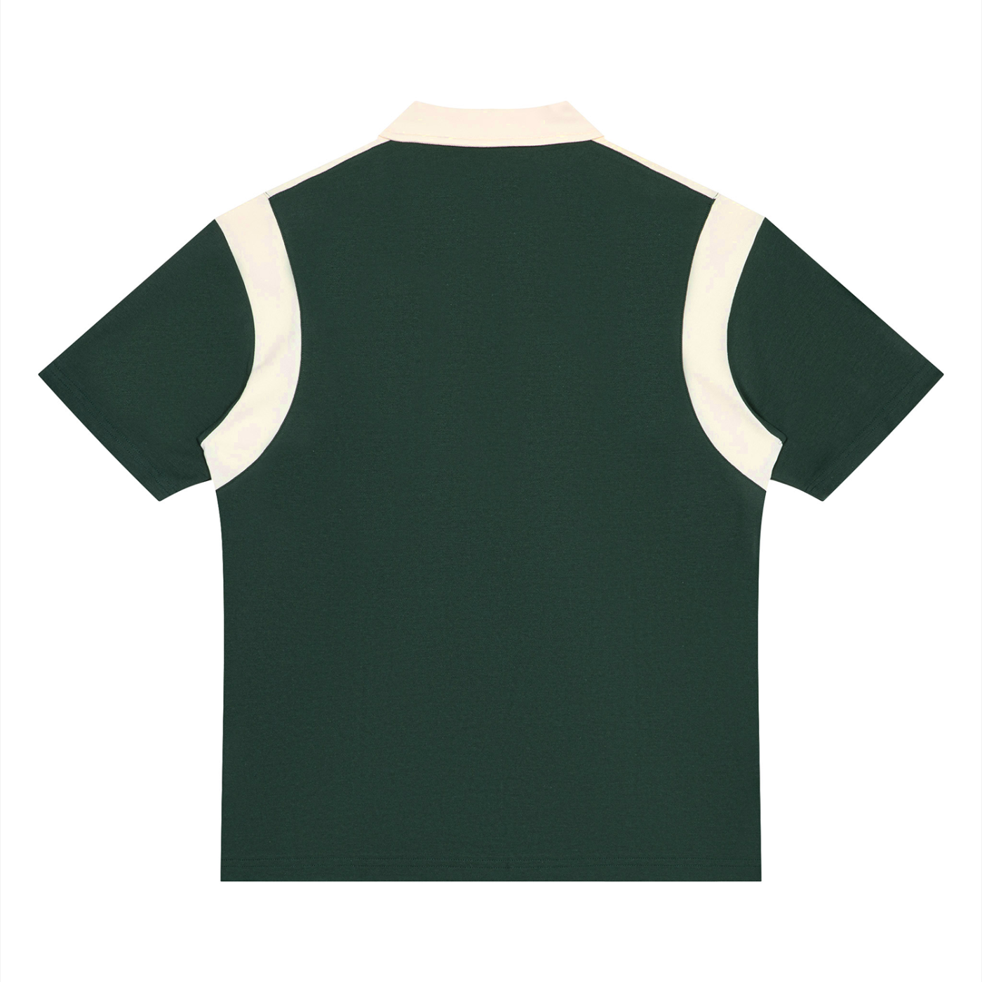 Unisex Color Block Quarter Zip Polo Shirt