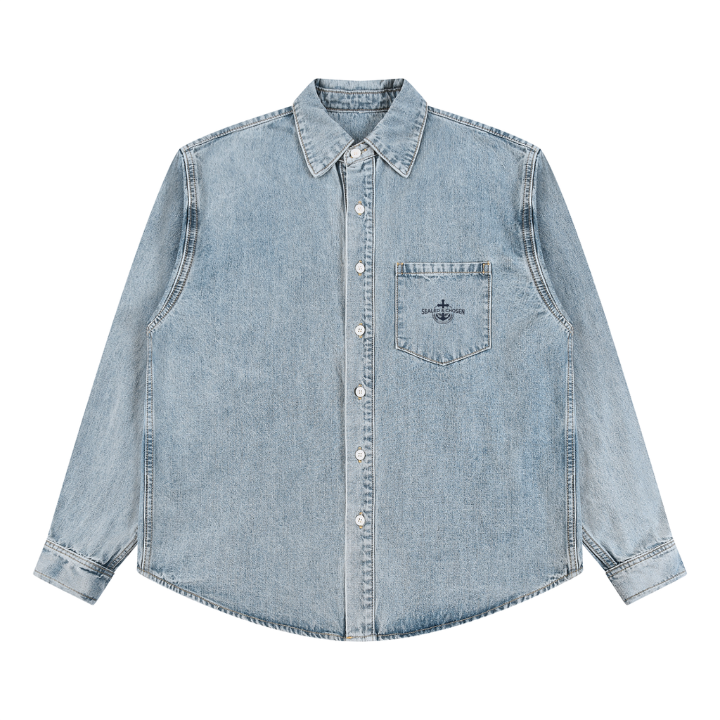 Unisex Vintage Wash Denim Shirt