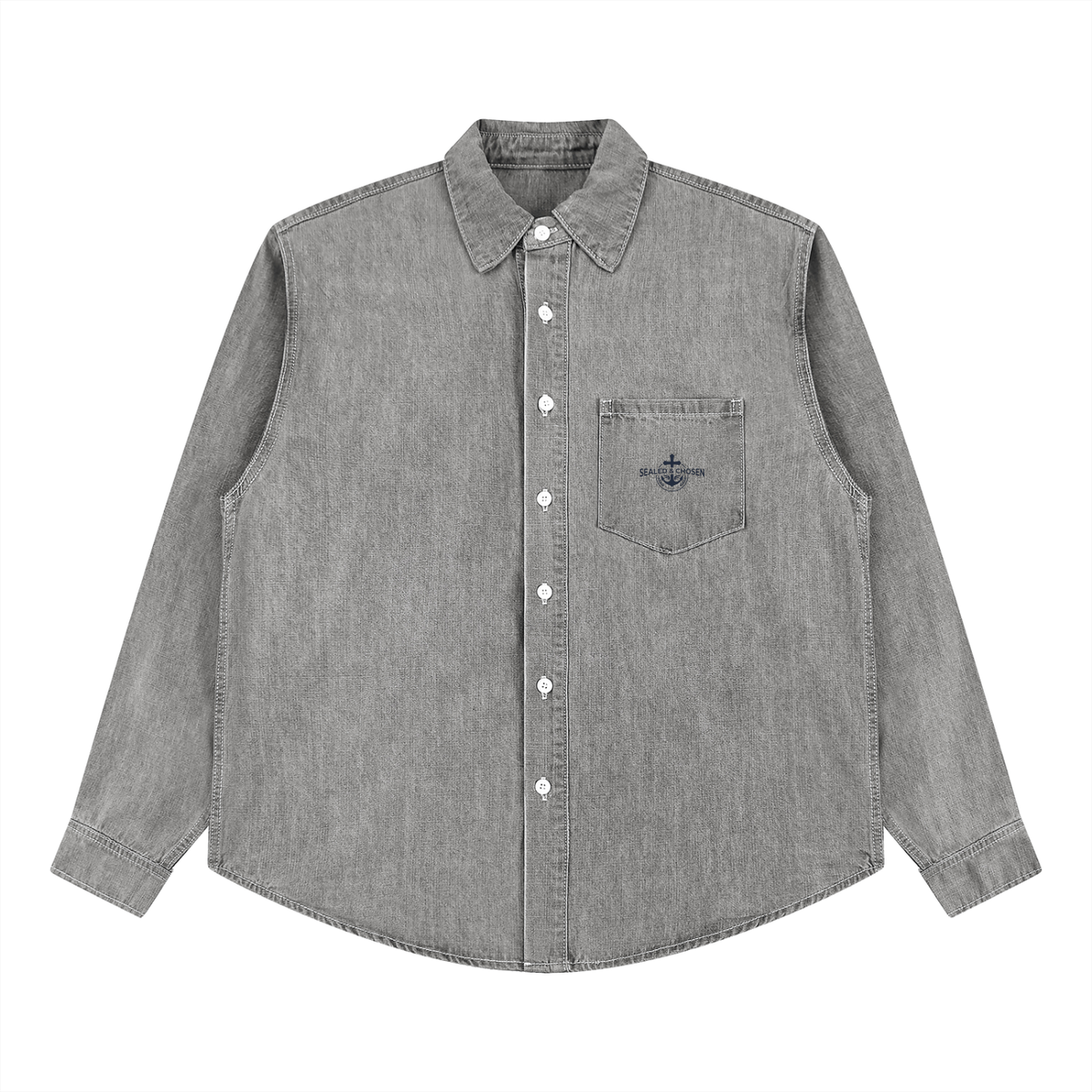 Unisex Vintage Wash Denim Shirt