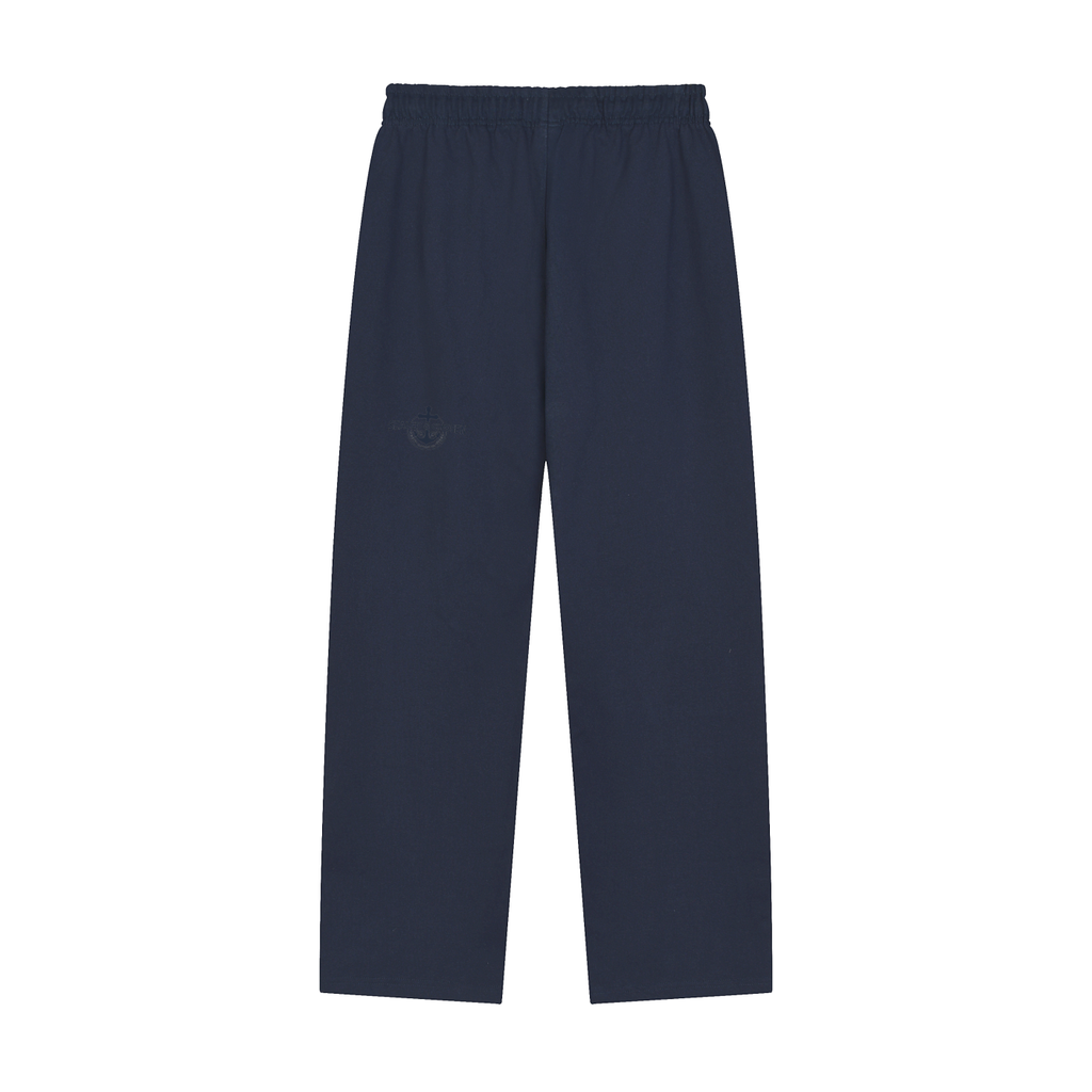 Solid Color Straight-Leg Sweatpants